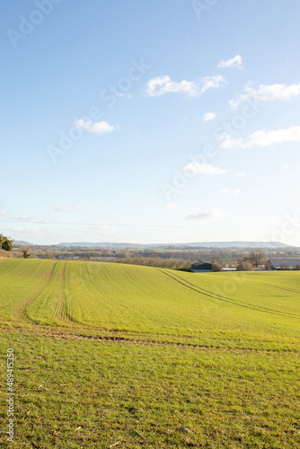 Springtime landscape in the UK.