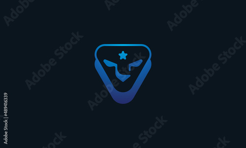 Void Mask Human Face Logo Template