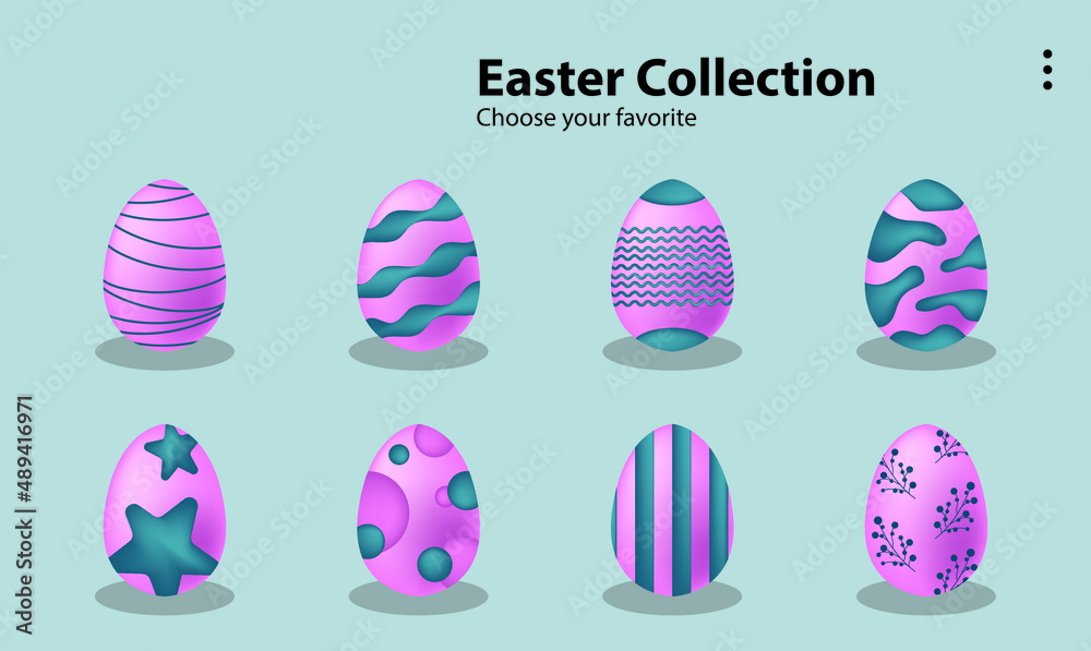 happy easter egg element template logo illustration vector drawing season collection set cartoon art