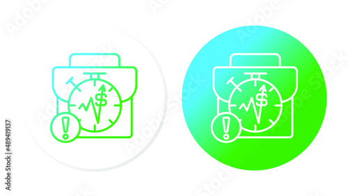 Aggressive investment portfolio (risky with high returns). Gradient icons