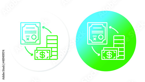 investment in securities. Gradient icons