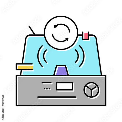 granulation pharmaceutical production color icon vector illustration