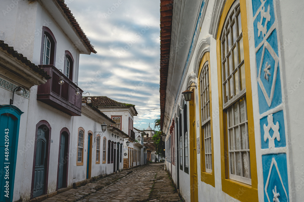 Downtown in the streets of the historic center of Paraty RJ Brazil.