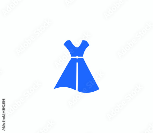 Birthday girl making wish, looking aside at logo and holding b-day cake, Dress logo.