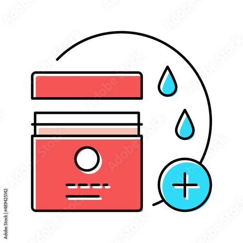 moisturizing cream color icon vector illustration