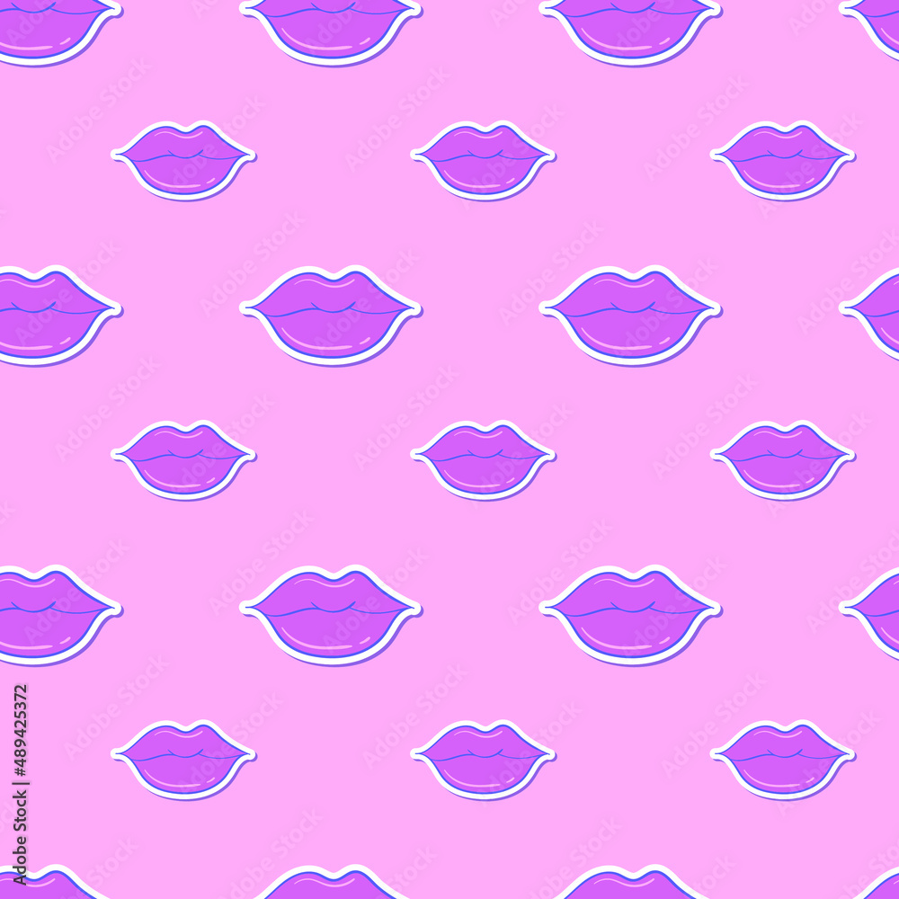 pink lips seamless pattern free vector pink lips seamless pattern free vector