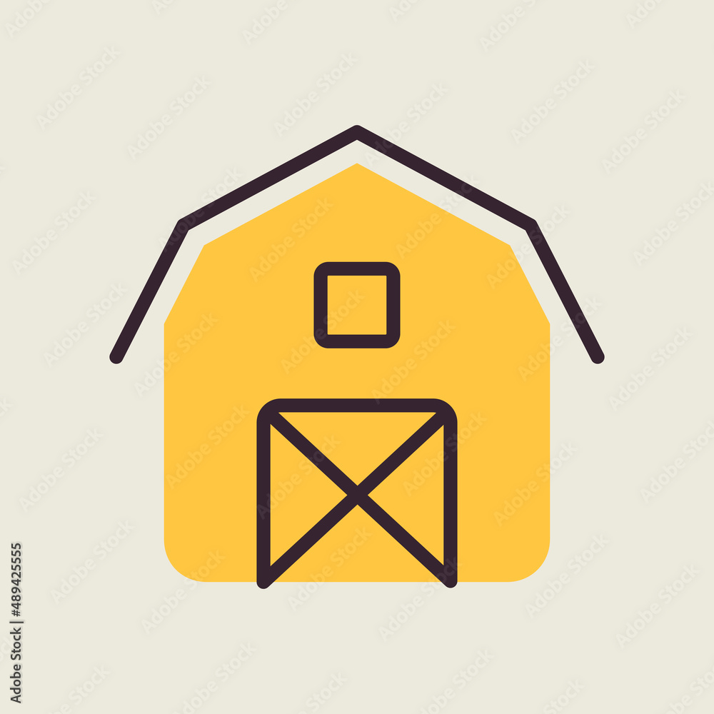 Farm barn vector icon. Farm animal sign Farm barn vector icon. Farm animal sign