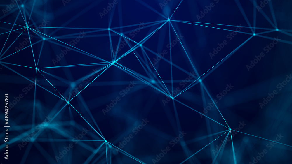 Abstract light blue background with moving lines and dots. The concept of big data. Network connection. Worldwide connection to the Internet. 3d rendering. Abstract light blue background with moving lines and dots. The concept of big data. Network connection. Worldwide connection to the Internet. 3d rendering.