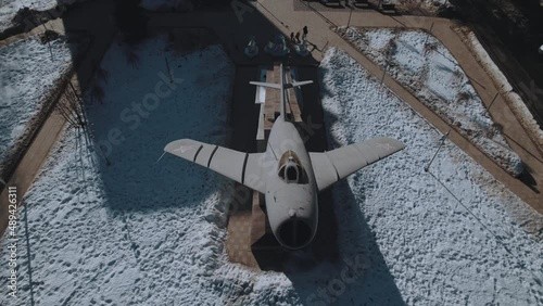 Monument to the MiG-17 aircraft  photo