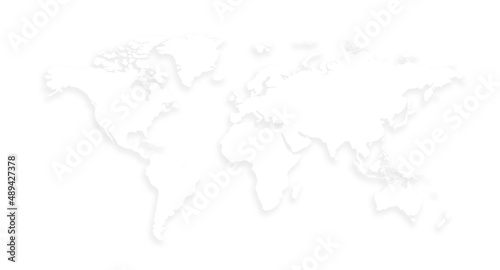 White world map. Use as illustration for presentation. 