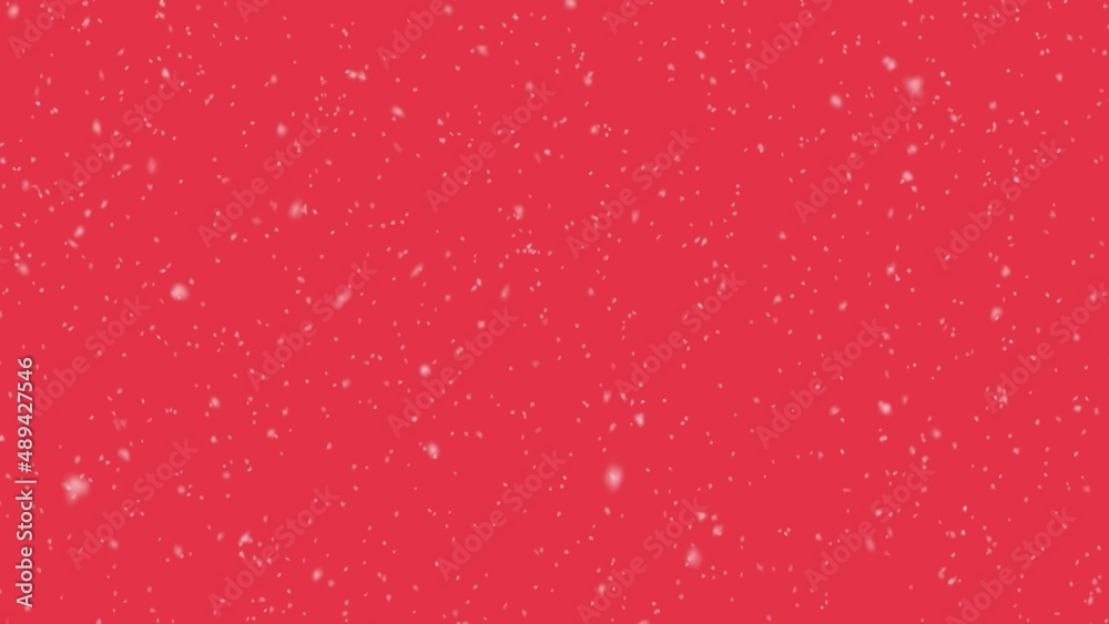 Falling snowflakes on red background, winter snow. 3d rendering Falling snowflakes on red background, winter snow. 3d rendering