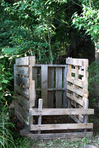 Compost Bin Built From Recycled Wood Pallets