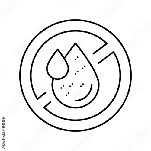 formaldehyde free keratin line icon vector illustration photo
