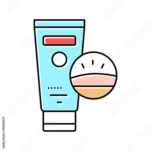 cream edema treatment color icon vector illustration