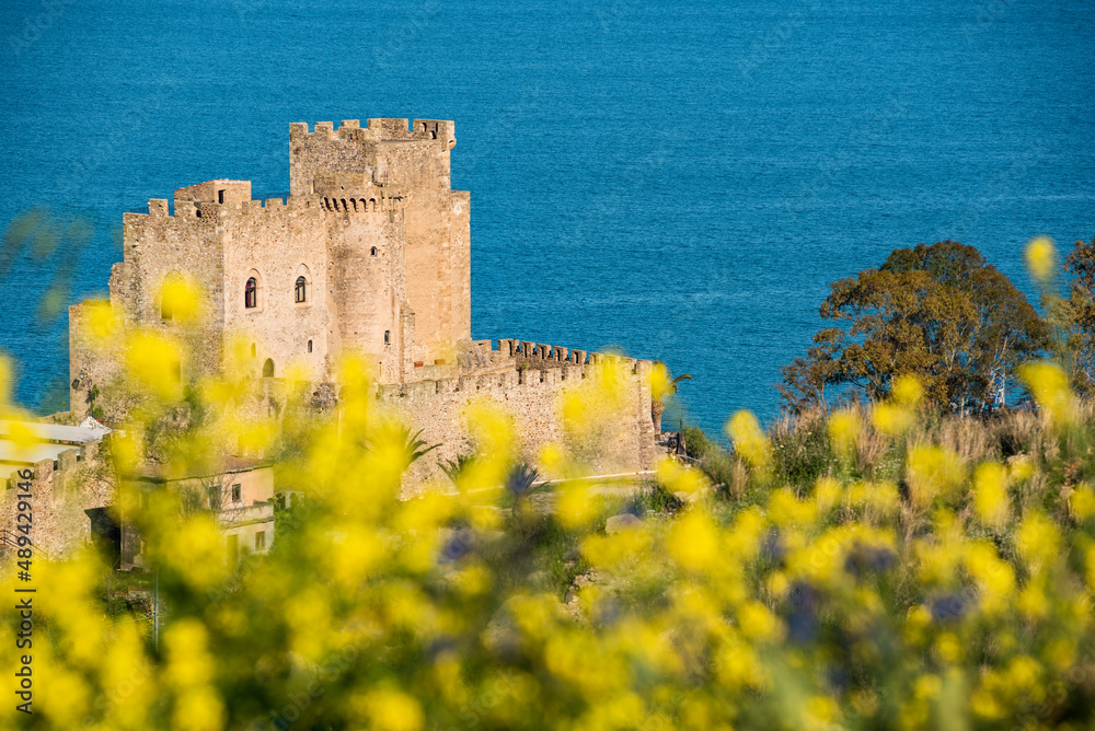 Roseto Capo Spulico, Cosenza district, Calabria, Italy, Europe, view of the Frederick's castle from the hill