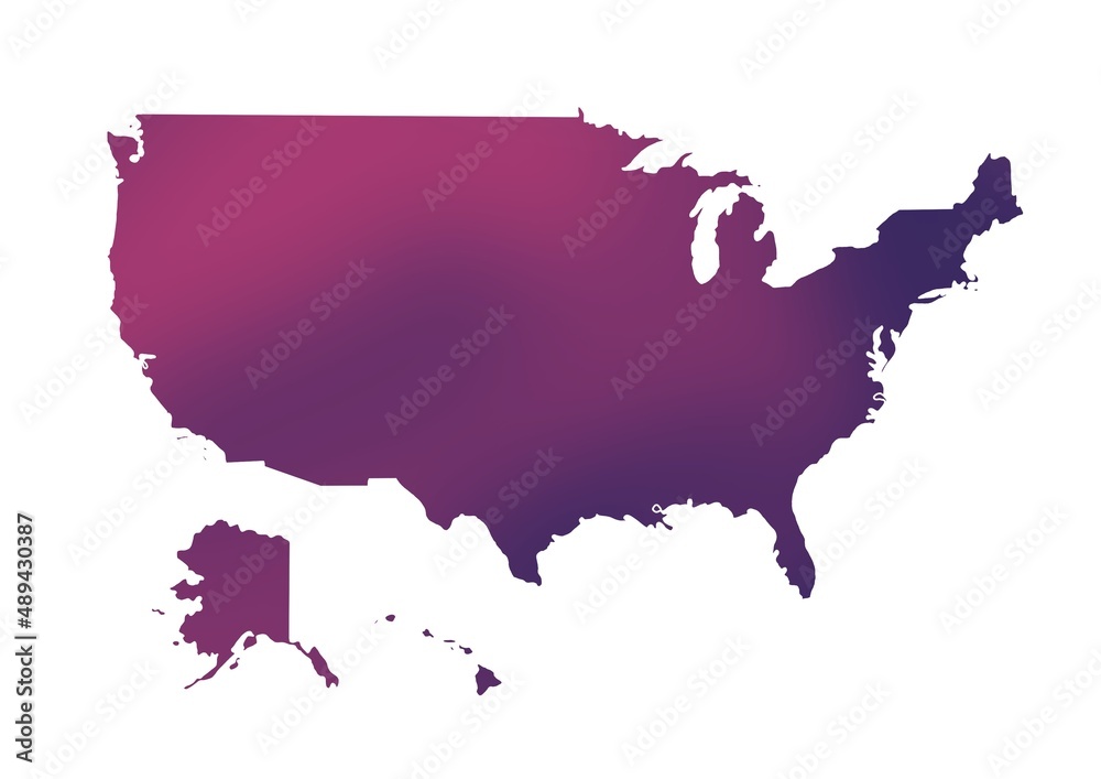 Map of the US, including Alaska and Hawaii