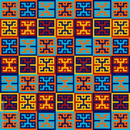 Ethnic pattern colombian wayuu	

