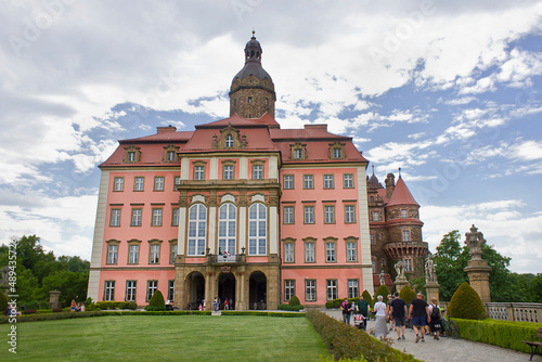 ancient 13th century castle Ksiach (Fürstenstein) in Walbrzych, Poland