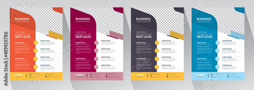 Corporate & Business Flyer Brochure Template Design with creative abstract shape template design