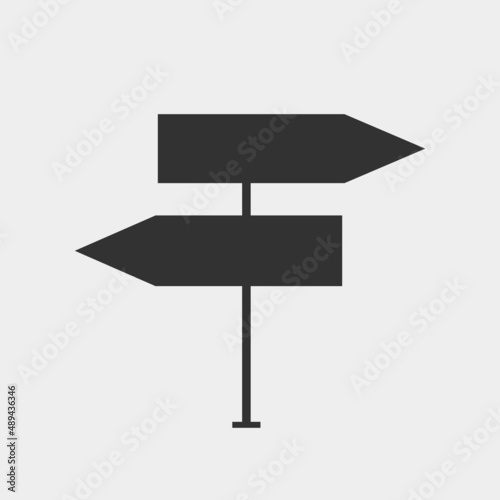 Road sign vector icon illustration sign