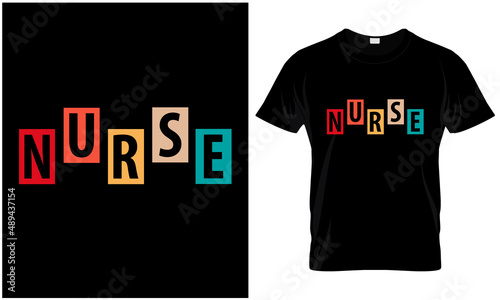  Nurse t shirt design concept vector
