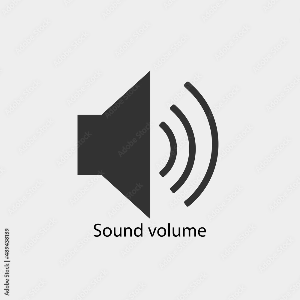Sound volume vector icon illustration sign Sound volume vector icon illustration sign