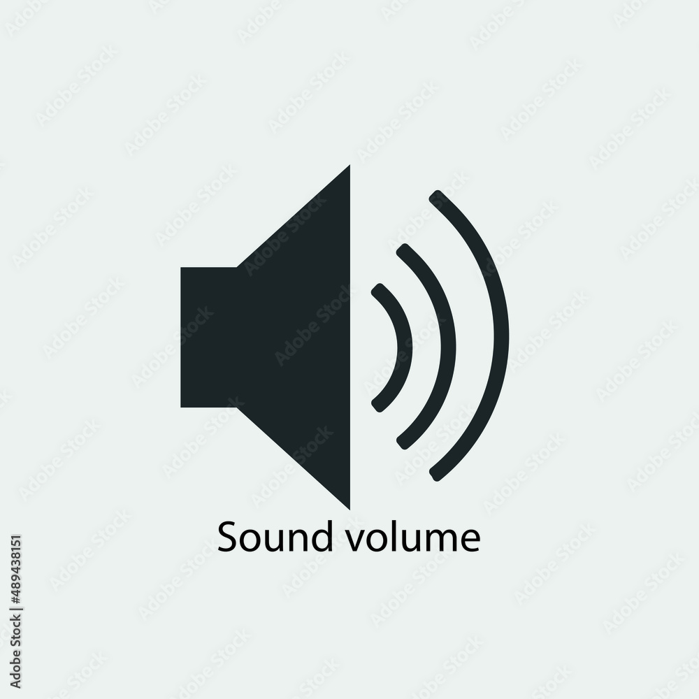 Sound volume vector icon illustration sign Sound volume vector icon illustration sign
