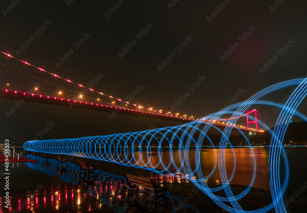 Obraz premium bridge at night
