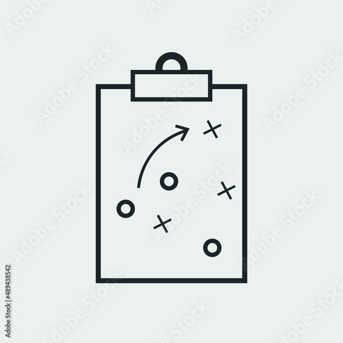 Strategy clipboard vector icon illustration sign photo