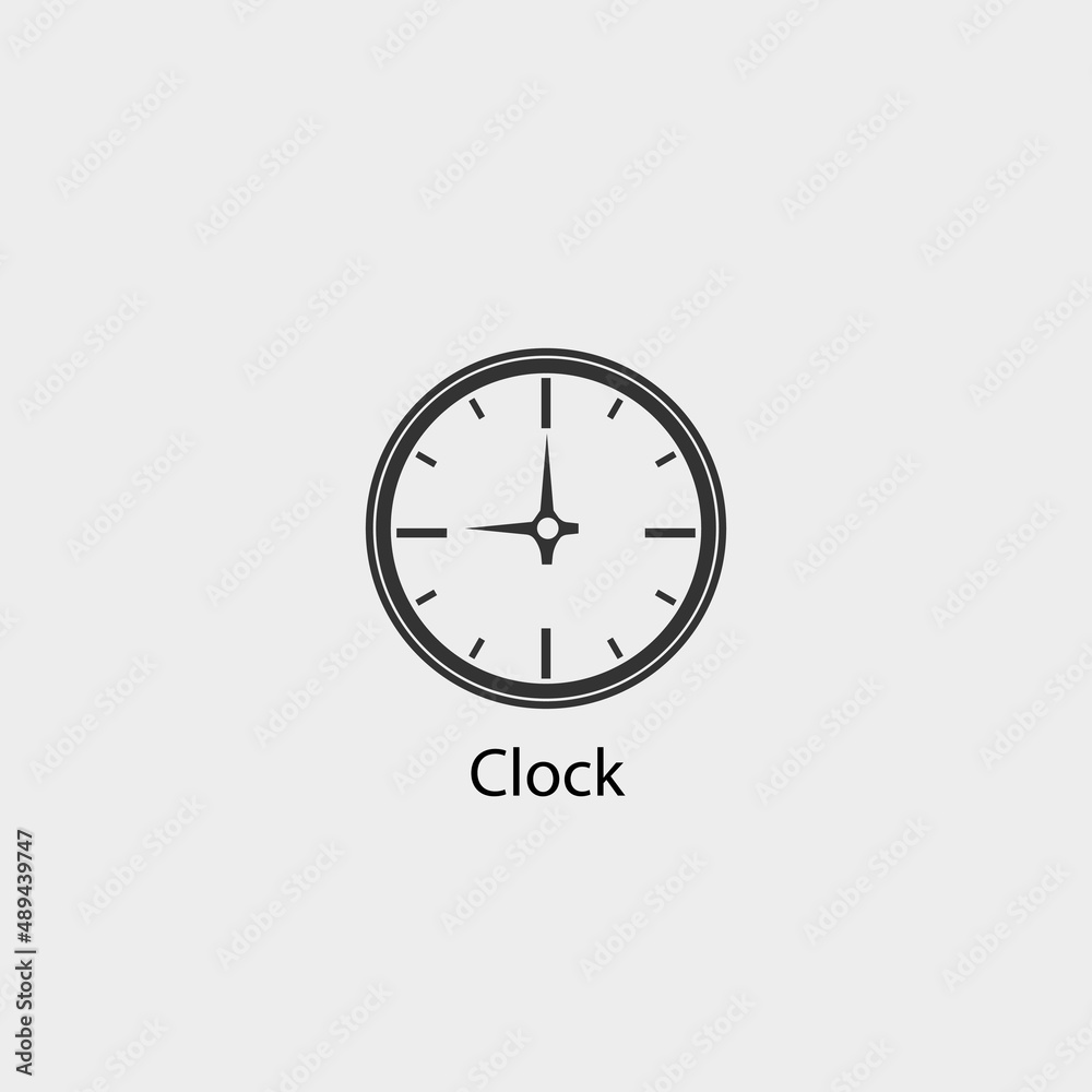 Clock vector icon illustration sign Clock vector icon illustration sign