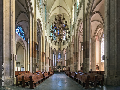Utrecht  Netherlands. Interior of Utrecht Cathedral  St. Martin s Cathedral  Dom Church . The construction of the current Gothic building was started in 1254.