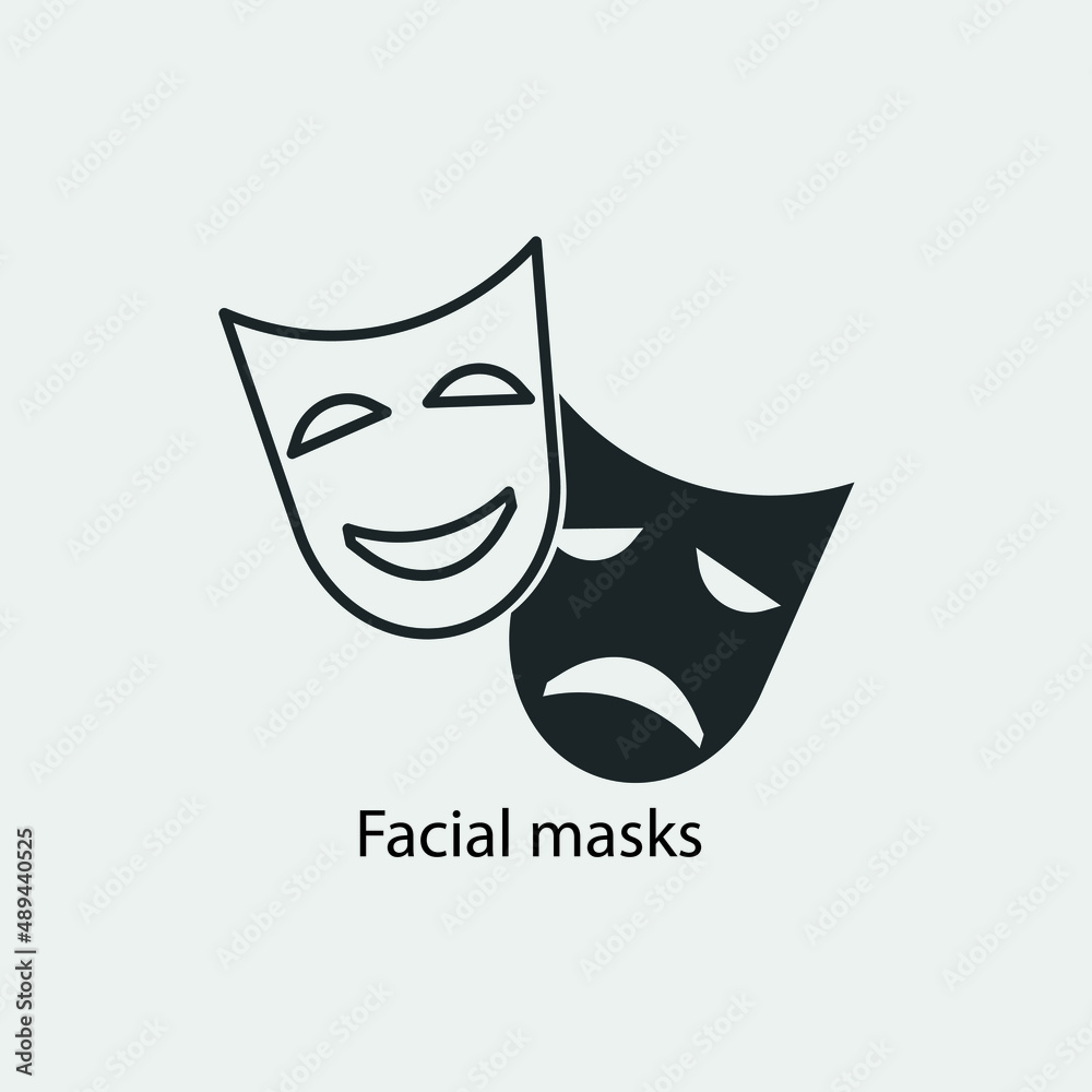 Facial vector icon illustration sign Facial vector icon illustration sign