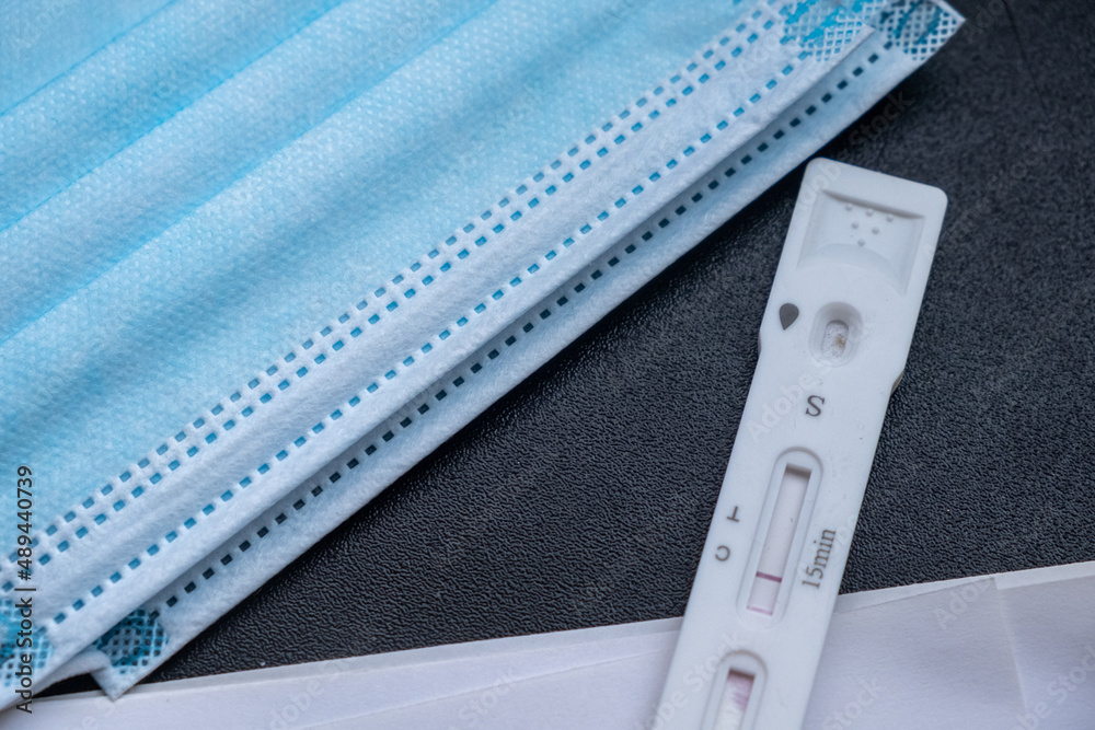 Express coronavirus tests for public use and surgical masks. Negative Covid 19 Antigen test Express coronavirus tests for public use and surgical masks. Negative Covid 19 Antigen test