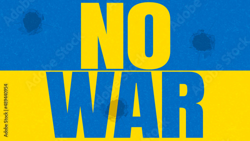 Image of the flag of Ukraine with text saying 