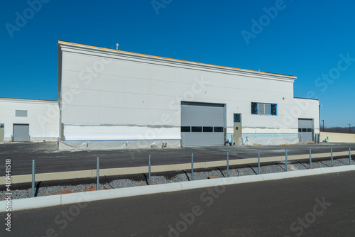 Industrial Construction Project With Overhead Doors Nearing Completion