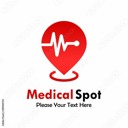 Medical spot logo template illustration