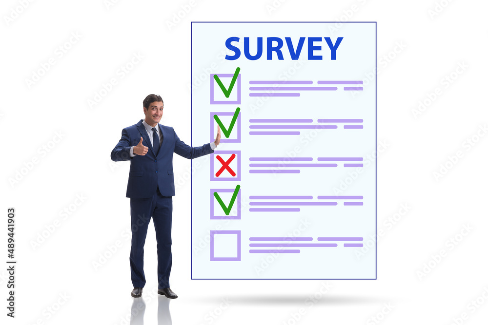 Survey questionnaire with tick boxes Survey questionnaire with tick boxes