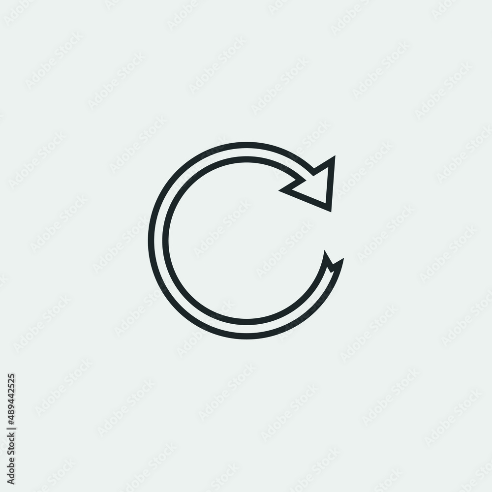 Reload vector icon illustration sign Reload vector icon illustration sign