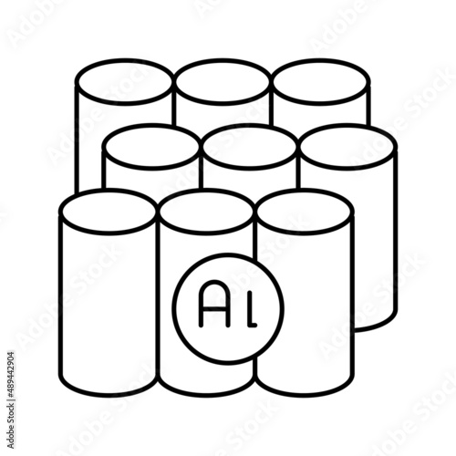 product of aluminium production line icon vector illustration