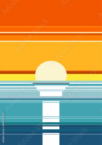 illustration of an background with sun