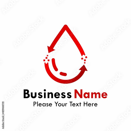 Blood dialysis logo template illustration