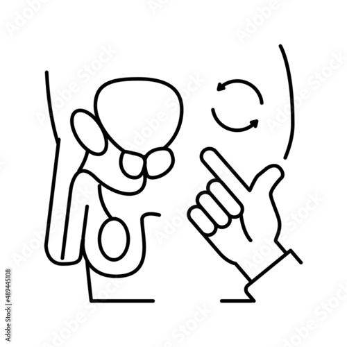 massage prostate line icon vector illustration