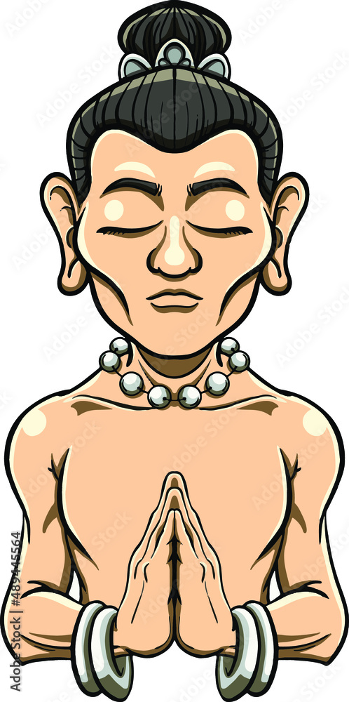 illustration of a man in his peace during meditation illustration of a man in his peace during meditation
