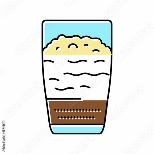 latte coffee color icon vector illustration