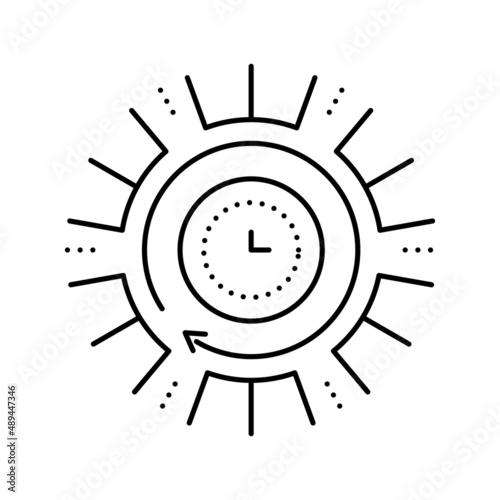time running future line icon vector illustration