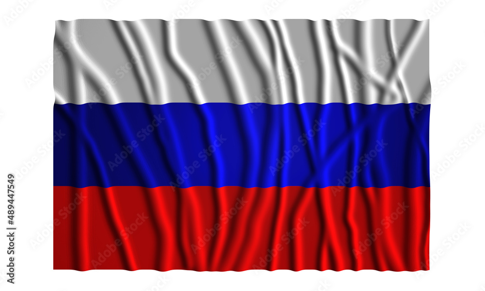 Fototapeta premium Russia waving flag illustration. Countries of Europe. Perfect for background and texture usage