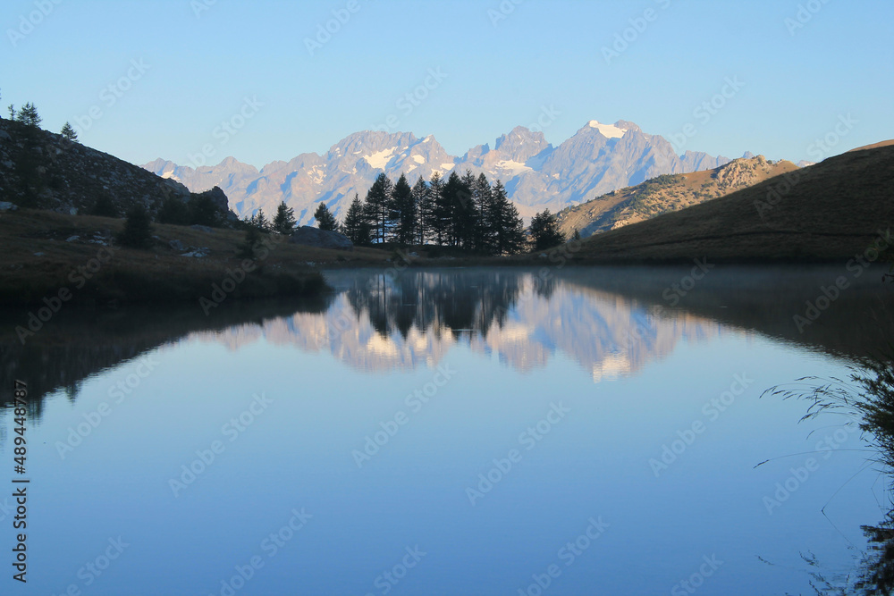 The Lauzet lake in the french alps, Saint Crepin, Hautes Alpes