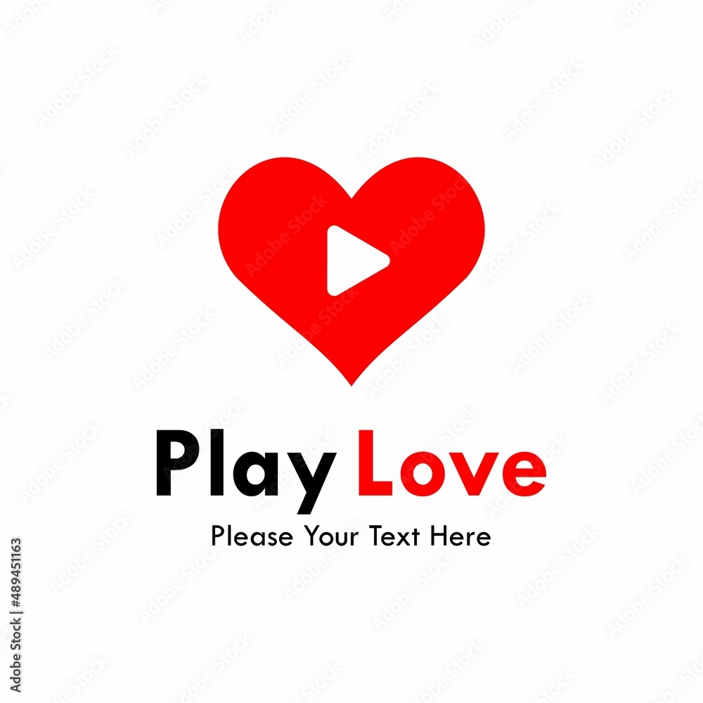 Play love logo template illustration