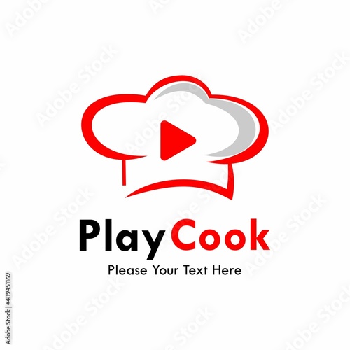 Play cook logo template illustration