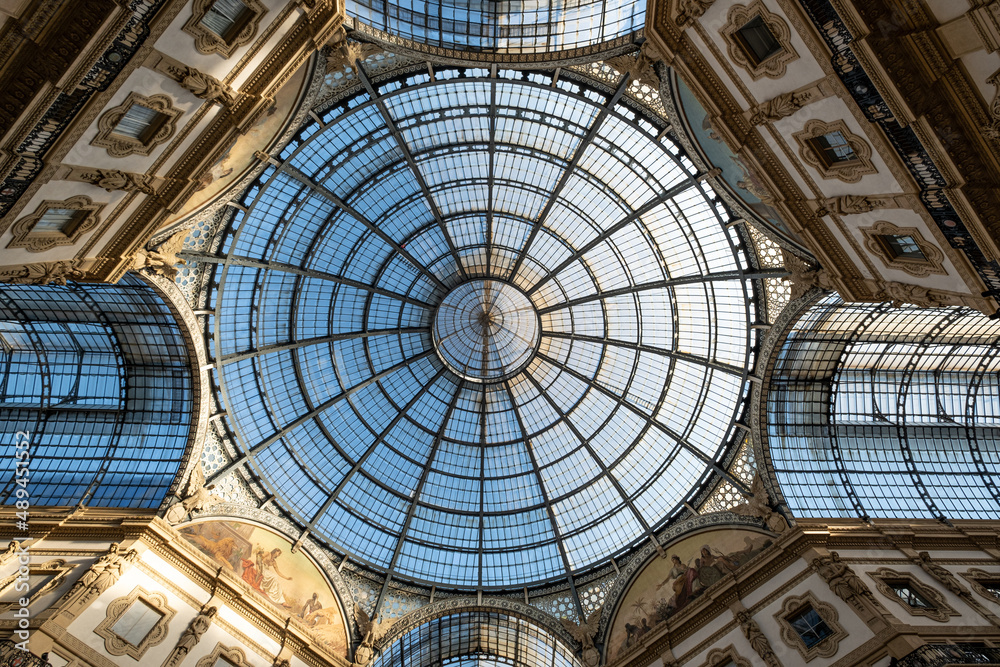 Roof of the Galleria Vttoria Emanuele II in Milan, Italy